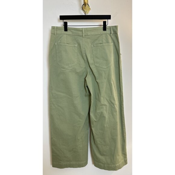 PETAL & PUP Wide Leg Pants in Olive Green Size US 14 - Picture 4 of 5